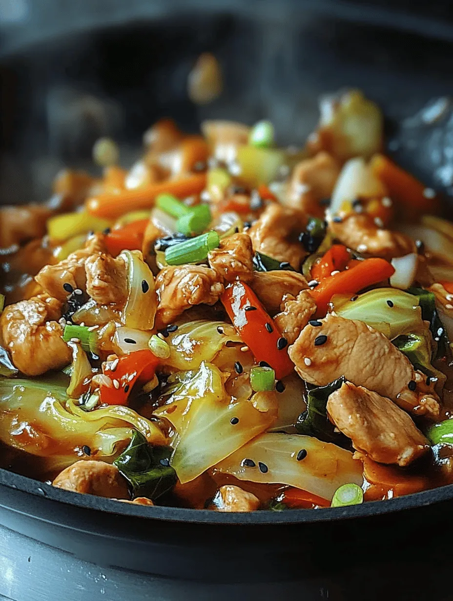 Chinese Chicken Cabbage Stir-Fry is a delightful dish that encapsulates the essence of traditional Chinese cuisine. Known for its vibrant colors, fresh ingredients, and explosive flavors, this stir-fry has gained popularity on dining tables around the world. With its quick preparation and healthy profile, it's no wonder that many home cooks turn to this recipe as a weeknight staple.