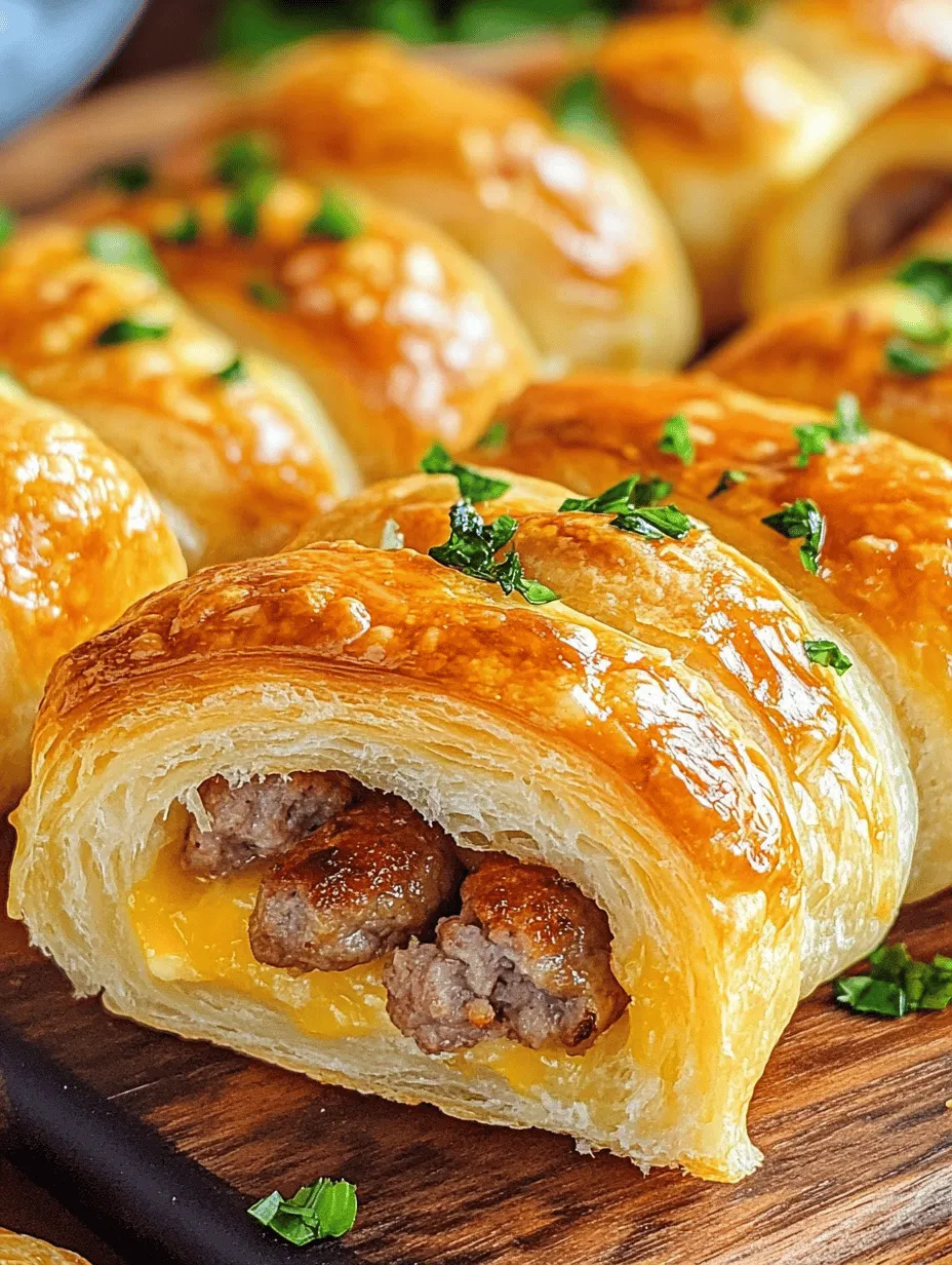 Breakfast is often hailed as the most important meal of the day, and for good reason. It sets the tone for your energy levels, mood, and productivity throughout the morning. As our lifestyles become increasingly busy, the demand for quick yet satisfying breakfast options has surged. Enter the Breakfast Sausage Crescent Rolls—a delightful fusion of savory sausage and creamy cheese wrapped in flaky crescent roll dough. This recipe not only satisfies the morning hunger pangs but also brings a touch of comfort and indulgence to your breakfast table.