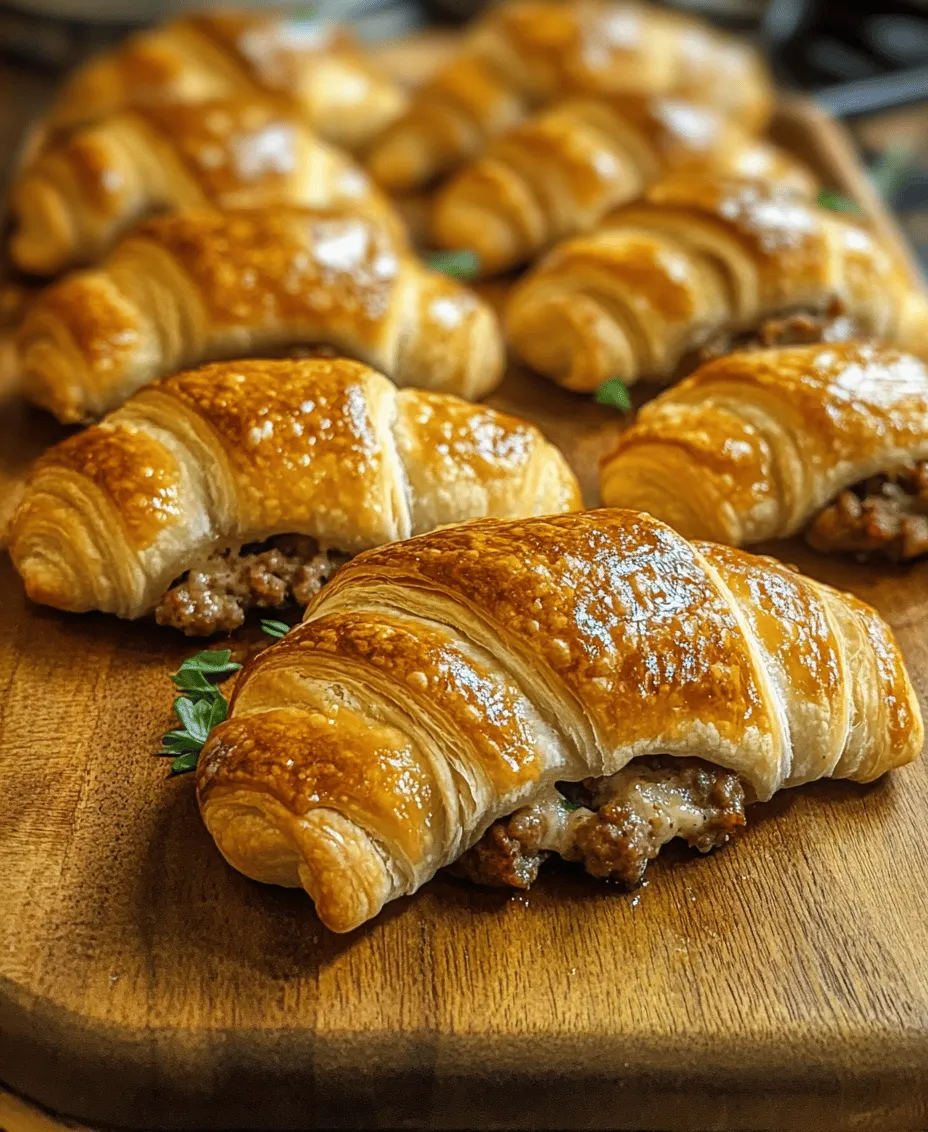 Sausage Cream Cheese Crescents are a delightful culinary creation that effortlessly combines convenience, flavor, and comfort into a single bite-sized treat. These savory crescents are perfect for any gathering, whether it be a casual brunch, a festive holiday celebration, or even a cozy evening with friends. The recipe features a luxurious filling made from creamy cheese and hearty breakfast sausage, all enveloped in a golden, flaky crescent dough.