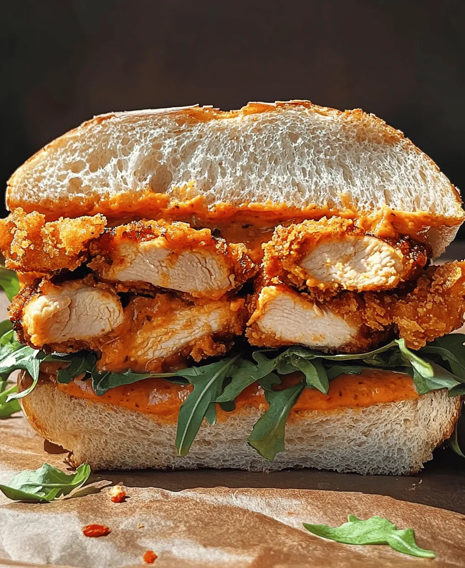 The Crunchy Chicken Romesco Sandwich is not just a meal; it’s an experience that tantalizes the taste buds and delights the senses. With its harmonious blend of textures and flavors, this sandwich stands out as a culinary gem worthy of any home cook's repertoire. At its core, the Crunchy Chicken Romesco Sandwich marries crispy chicken cutlets with a vibrant romesco sauce, all nestled between fresh bread and accompanied by a refreshing salad. This combination elevates a simple sandwich into a gourmet delight, making it an ideal choice for casual lunches, picnics, or even dinner gatherings.