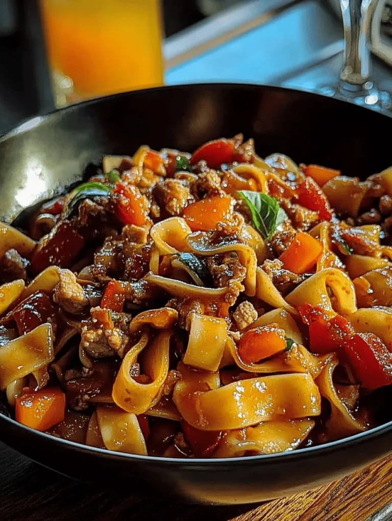 Italian Drunken Noodles is an exciting fusion dish that brings together the comforting elements of traditional pasta with an exhilarating twist. This recipe offers a delightful medley of flavors, featuring savory Italian sausage, vibrant bell peppers, and a luscious white wine sauce that elevates the entire dish. It's perfect for both a cozy weeknight dinner and special gatherings, making it a versatile addition to your culinary repertoire.