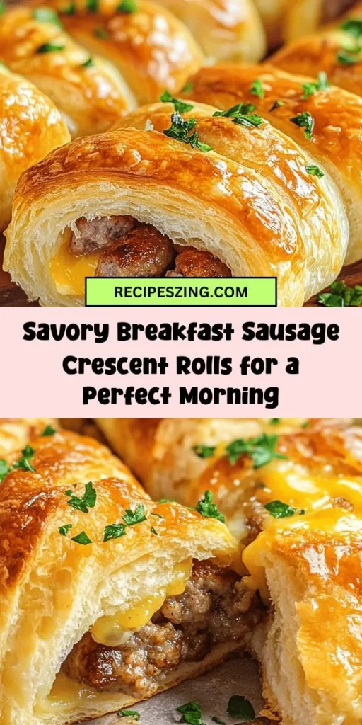 Start your morning off right with these delightful Breakfast Sausage Crescent Rolls! This easy recipe combines savory sausage and creamy cheese wrapped in flaky crescent dough, creating a delicious and satisfying breakfast treat. Perfect for busy mornings or brunch gatherings, these rolls are quick to make and customizable to fit any taste. With simple ingredients and straightforward preparation steps, you'll have a warm, indulgent dish that's sure to impress. Check out this article for tips on ingredient selection, baked perfection, and creative variations that will become a staple in your breakfast repertoire!