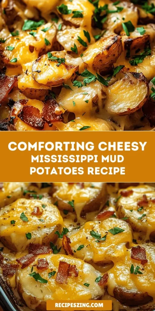 Indulge in the ultimate comfort food with this Cheesy Mississippi Mud Potatoes recipe! Bursting with creamy textures, rich cheese, and crispy bacon, it’s perfect for family dinners or potlucks. This Southern-inspired dish celebrates hearty flavors and quick prep for a crowd-pleasing treat. Transform simple ingredients into a memorable dish that brings everyone together. Get ready to savor every bite! #ComfortFood #CheesyPotatoes #SouthernCooking #PotluckRecipes #FamilyFavorites