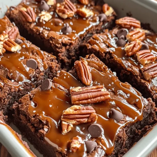 Caramel Pecan Turtle Brownies are a decadent dessert that brilliantly combines the rich flavors of chocolate, the gooey sweetness of caramel, and the delightful crunch of pecans. These brownies are more than just a sweet treat; they offer a harmonious blend of textures and flavors that makes every bite a memorable experience. Whether you’re celebrating a special occasion or simply indulging in a well-deserved dessert, these brownies are sure to elevate any moment.