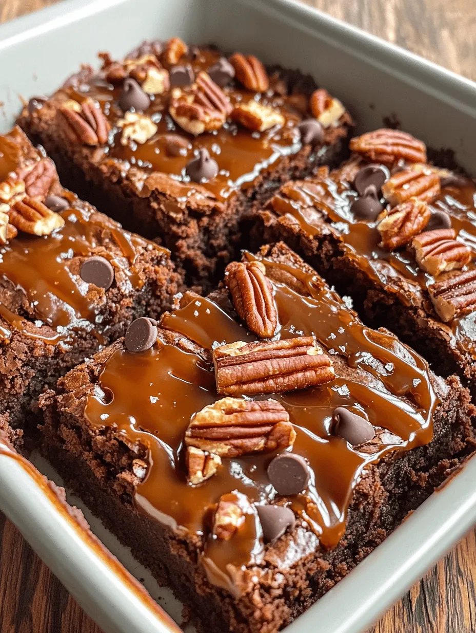 Caramel Pecan Turtle Brownies are a decadent dessert that brilliantly combines the rich flavors of chocolate, the gooey sweetness of caramel, and the delightful crunch of pecans. These brownies are more than just a sweet treat; they offer a harmonious blend of textures and flavors that makes every bite a memorable experience. Whether you’re celebrating a special occasion or simply indulging in a well-deserved dessert, these brownies are sure to elevate any moment.