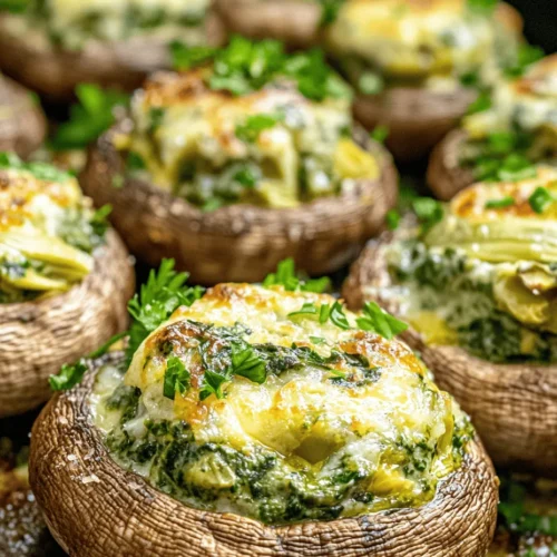 Stuffed mushrooms have secured their place as a beloved appetizer at gatherings, parties, and family dinners. Their versatility and ability to carry a range of flavors make them a favorite among both home cooks and professional chefs. Among the myriad of stuffing options available, Spinach Artichoke Stuffed Mushrooms stand out for their creamy texture and rich taste that perfectly balances indulgence with healthiness. This delightful dish showcases the vibrant flavors of spinach and artichokes, creating a mouthwatering experience that is sure to please any crowd.