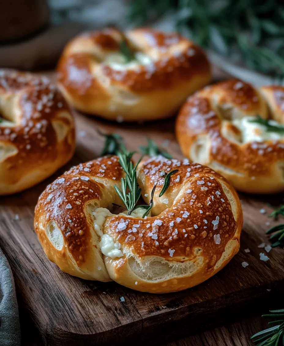 There's something uniquely comforting about soft pretzels that draws people in. Whether enjoyed as a street food delicacy or a homemade treat at gatherings, soft pretzels have a distinct charm that satisfies both hunger and nostalgia. This recipe for Mozzarella-Stuffed Rosemary Parmesan Soft Pretzels takes that charm to the next level by combining the chewy goodness of freshly baked pretzels with a deliciously gooey mozzarella filling and the aromatic essence of rosemary, all enhanced by the savory notes of Parmesan cheese.