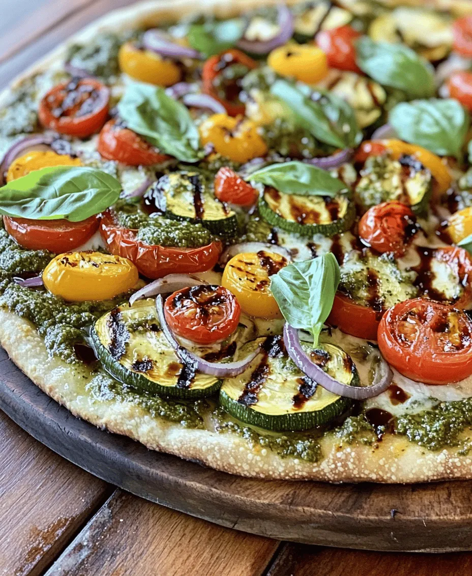 If you're on the lookout for a deliciously vibrant meal that celebrates the best of fresh produce, then Grilled Veggie Pesto Pizza is your answer. This dish brings together the delightful combination of perfectly grilled vegetables and fresh basil pesto, creating a pizza that is not only visually stunning but also bursting with flavor. With its crispy crust, smoky undertones from the grilled veggies, and the aromatic essence of pesto, this pizza offers a perfect balance of textures and tastes that appeals to a broad audience.