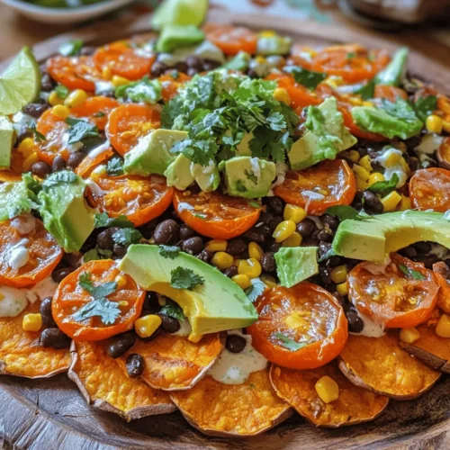 Nachos are a beloved snack and appetizer that have become a staple in many households and restaurants. Originating in Mexico, traditional nachos consist of tortilla chips topped with melted cheese, jalapeños, and a variety of other toppings. Their popularity is largely due to their versatility; they can be customized to suit any taste preference, making them a go-to for parties, game days, or simply for a cozy night in. However, as food enthusiasts explore healthier and more innovative options, traditional nachos have seen a delightful transformation. Enter Loaded Sweet Potato Nachos—a vibrant, nutritious twist on the classic favorite.