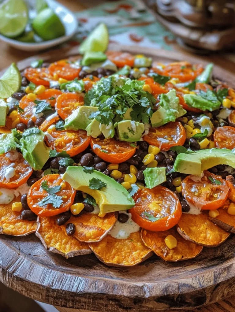 Nachos are a beloved snack and appetizer that have become a staple in many households and restaurants. Originating in Mexico, traditional nachos consist of tortilla chips topped with melted cheese, jalapeños, and a variety of other toppings. Their popularity is largely due to their versatility; they can be customized to suit any taste preference, making them a go-to for parties, game days, or simply for a cozy night in. However, as food enthusiasts explore healthier and more innovative options, traditional nachos have seen a delightful transformation. Enter Loaded Sweet Potato Nachos—a vibrant, nutritious twist on the classic favorite.