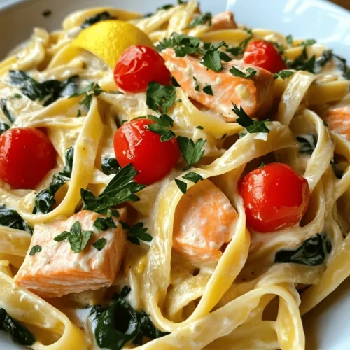 To create the perfect Creamy Garlic Lemon Salmon Pasta, understanding the role of each ingredient is essential. Here’s a closer look at the components that make this dish shine: