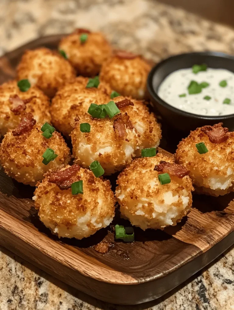 Comfort food holds a cherished place in the hearts of people around the world. It's the kind of food that evokes nostalgia, warmth, and satisfaction, whether enjoyed at home or shared during gatherings. Among the myriad of comforting dishes, the Loaded Bacon and Cheddar Mashed Potato Balls stand out as an exemplary choice. These delectable bites combine the creamy richness of mashed potatoes with the savory goodness of crispy bacon and the sharp tang of cheddar cheese, creating a flavor explosion that is simply irresistible.