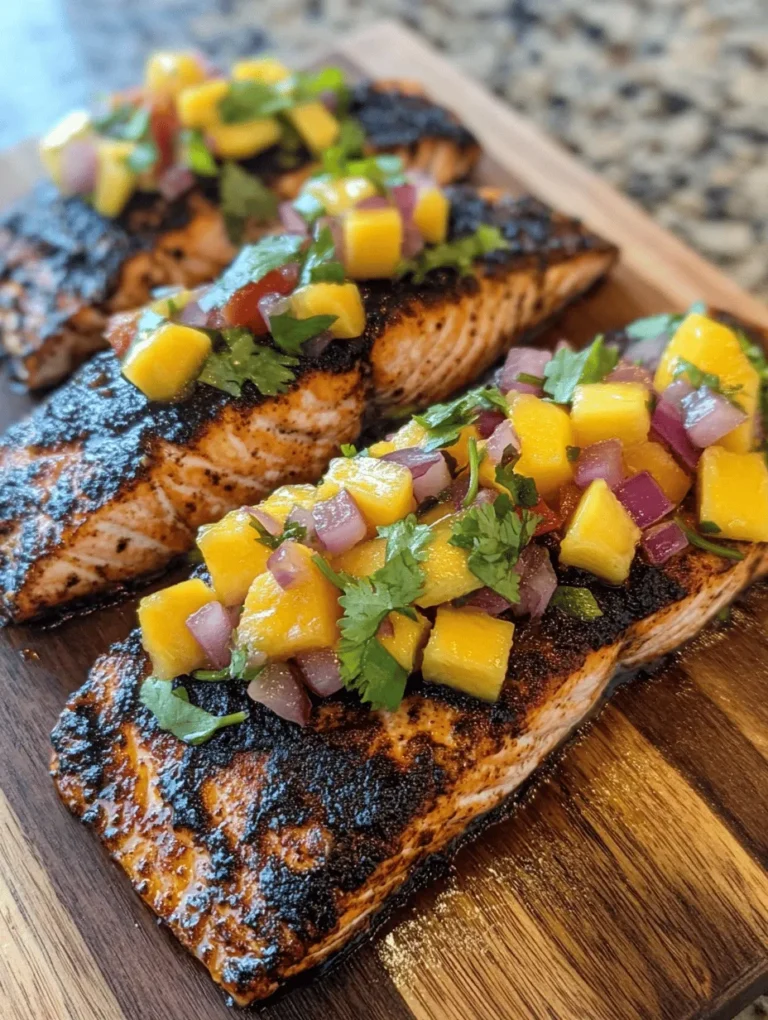 The culinary world is a vibrant tapestry woven together with flavors, textures, and aromas that evoke memories, inspire creativity, and satisfy cravings. One dish that beautifully encapsulates this essence is Spicy Blackened Salmon paired with a refreshing Tropical Mango Salsa. This dish marries the bold, smoky heat of blackened salmon with the sweet, juicy brightness of fresh mango salsa, creating a delightful contrast that tantalizes the taste buds.