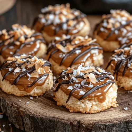 In the world of treats, few cookies can hold a candle to the beloved Samoas. These delightful confections, often found in the hands of cookie-loving enthusiasts during the Girl Scout cookie season, have captured hearts and taste buds alike. Homemade Samoas cookies are more than just a sweet indulgence; they represent a nostalgic journey back to simpler times, evoking memories of childhood and community. The combination of a buttery shortbread base, rich caramel, toasted coconut, and a luscious chocolate drizzle creates a symphony of flavors that is hard to resist.