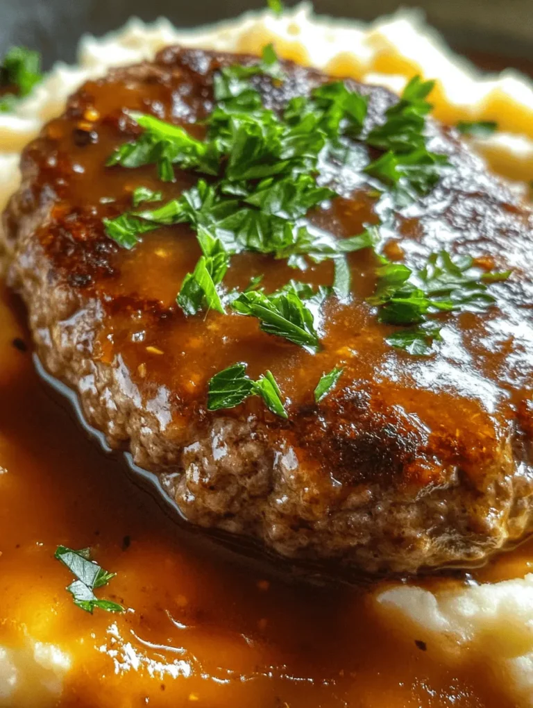 Salisbury steak, a beloved classic in American cuisine, evokes a sense of nostalgia and comfort in many households. Its roots trace back to the late 19th century when Dr. James Salisbury, an early advocate for the health benefits of a meat-rich diet, created this dish as a way to promote the consumption of ground beef. Over the decades, Salisbury steak has transformed from a simple meat patty into a cherished family meal, often served with a side of mashed potatoes or steamed vegetables, making it a staple in home-cooked dinners across the nation.