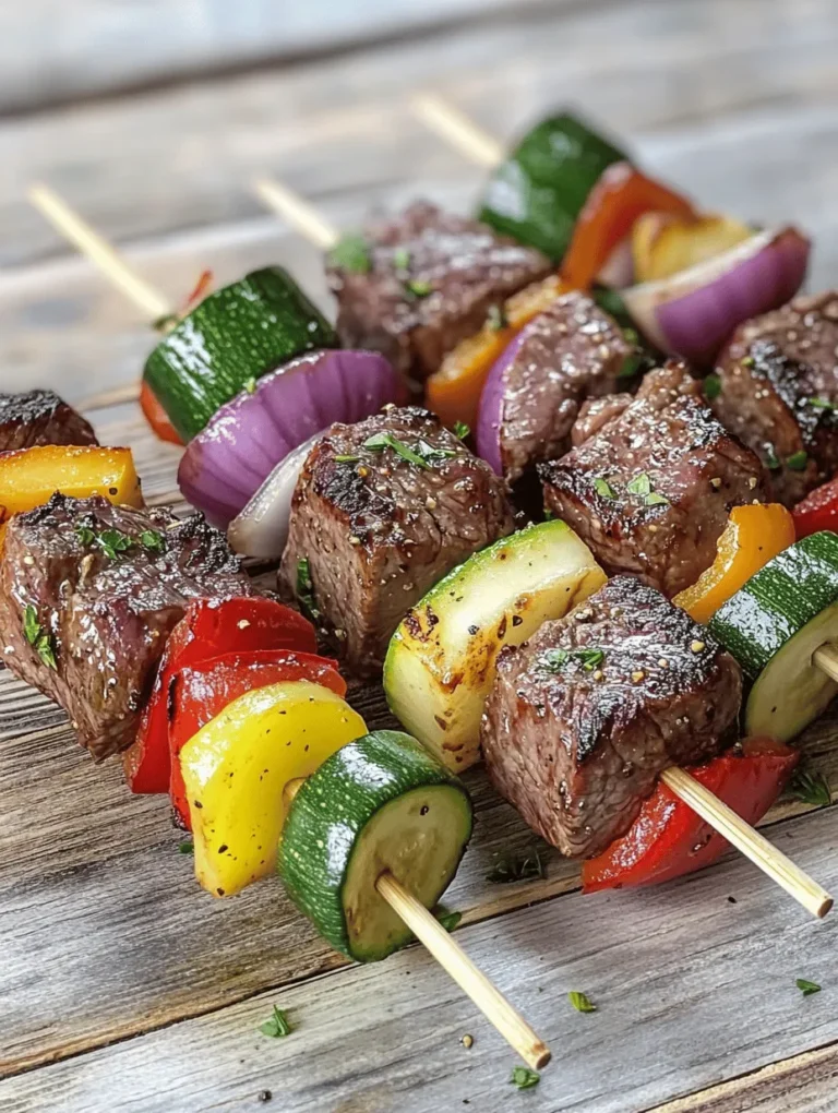 At the heart of every great steak kabob is the sirloin steak. This cut of beef is renowned for its balance of tenderness and flavor, making it an ideal choice for grilling. Sirloin is relatively lean compared to other cuts, such as ribeye, yet it retains enough marbling to ensure it remains juicy and flavorful during cooking.