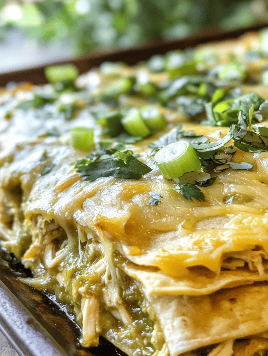 Casseroles have long been a staple in home cooking, providing warmth and comfort with every bite. These one-dish wonders not only simplify meal preparation but also create a cozy atmosphere, perfect for gatherings and family dinners. Among the myriad of casserole recipes, the *Spicy Delight: Quick and Easy Green Chile Chicken Enchilada Casserole* stands out as a flavorful and satisfying dish that brings together the richness of shredded chicken, zesty green enchilada sauce, and a melty cheese topping. This article delves into the components, preparation, and serving suggestions for this delightful dish while highlighting its versatility and appeal.