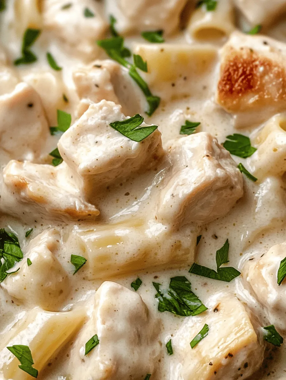 Creamy One-Pot Chicken Alfredo is not just a meal; it’s an experience that brings comfort and satisfaction in every bite. This dish combines tender chicken, rich, creamy sauce, and perfectly cooked fettuccine, creating a symphony of flavors that appeals to both the young and the young-at-heart. The allure of a classic Alfredo sauce, made creamy and decadent with heavy cream and Parmesan cheese, makes this dish a favorite among pasta lovers and busy home cooks alike.