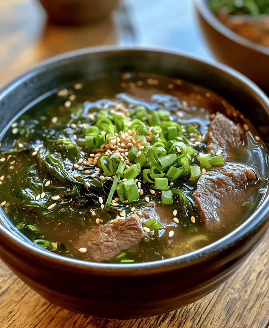 Miyeokguk, or Korean seaweed soup, is more than just a dish; it’s a traditional staple deeply woven into the fabric of Korean culture. Often served during birthdays and postpartum recovery, this soup symbolizes health, longevity, and nourishment. The rich umami flavor of the seaweed, combined with the savory broth, makes miyeokguk a comforting meal that warms the heart and satisfies the soul.