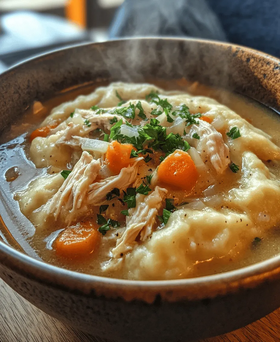 Chicken and dumplings is a quintessential comfort food that has warmed hearts and filled bellies for generations. This dish, rich with flavors and textures, brings together tender chicken in a savory broth, complemented by fluffy dumplings that soak up the deliciousness of the soup. Whether it's a chilly evening or a family gathering, this recipe offers a cozy embrace, making it an ideal choice for any occasion.