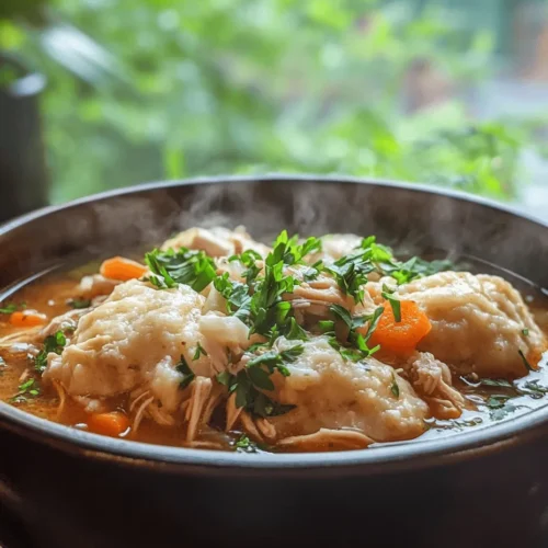 Chicken and dumplings is a quintessential comfort food that has warmed hearts and filled bellies for generations. This dish, rich with flavors and textures, brings together tender chicken in a savory broth, complemented by fluffy dumplings that soak up the deliciousness of the soup. Whether it's a chilly evening or a family gathering, this recipe offers a cozy embrace, making it an ideal choice for any occasion.