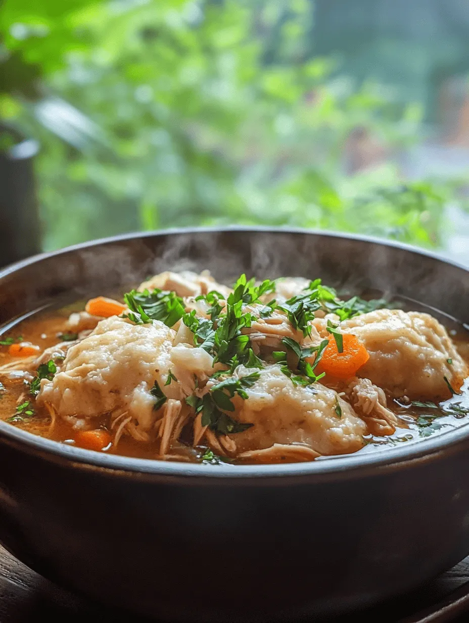 Chicken and dumplings is a quintessential comfort food that has warmed hearts and filled bellies for generations. This dish, rich with flavors and textures, brings together tender chicken in a savory broth, complemented by fluffy dumplings that soak up the deliciousness of the soup. Whether it's a chilly evening or a family gathering, this recipe offers a cozy embrace, making it an ideal choice for any occasion.