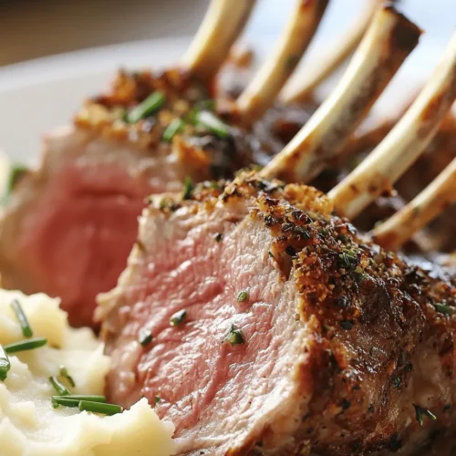 Herb-Crusted Rack of Lamb with Garlic Mashed Potatoes is a dish that beautifully marries elegance and comfort, making it an ideal centerpiece for special occasions or a cozy family dinner. Imagine a perfectly cooked rack of lamb, its tender meat enveloped in a crunchy, aromatic herb crust, paired with creamy and flavorful garlic mashed potatoes. This dish is not just a feast for the senses; it tells a story of culinary tradition and familial warmth.