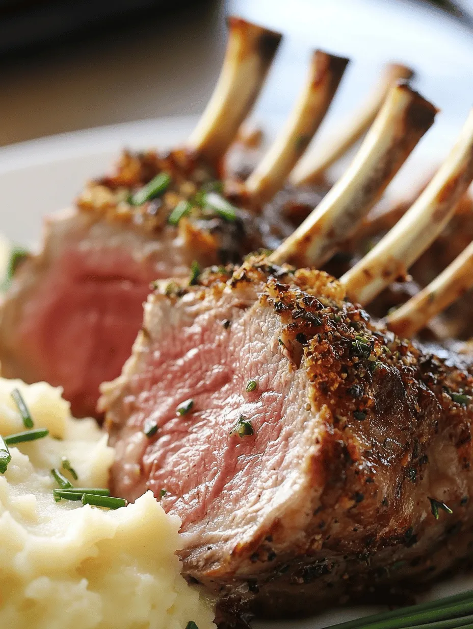 Herb-Crusted Rack of Lamb with Garlic Mashed Potatoes is a dish that beautifully marries elegance and comfort, making it an ideal centerpiece for special occasions or a cozy family dinner. Imagine a perfectly cooked rack of lamb, its tender meat enveloped in a crunchy, aromatic herb crust, paired with creamy and flavorful garlic mashed potatoes. This dish is not just a feast for the senses; it tells a story of culinary tradition and familial warmth.