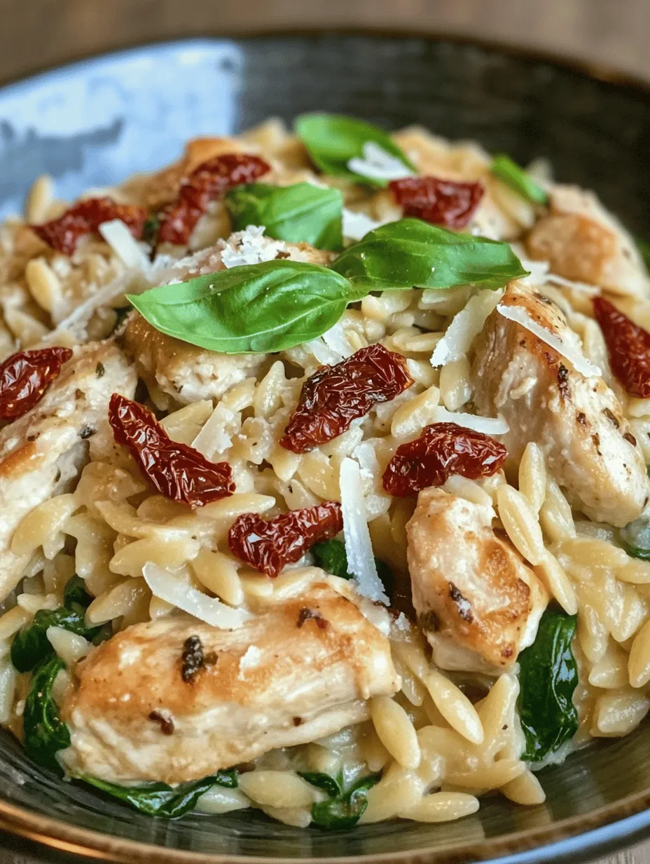 If you’re searching for a quick, delicious, and nutritious meal that brings the family together around the dinner table, look no further than the Savory Chicken Orzo Skillet with Sun-Dried Tomatoes. This one-pan dish is not only a feast for the eyes but also a delightful blend of flavors and textures that will satisfy even the pickiest eaters. The tender chicken, perfectly cooked orzo, and zesty sun-dried tomatoes create a symphony of taste that is both comforting and gourmet.