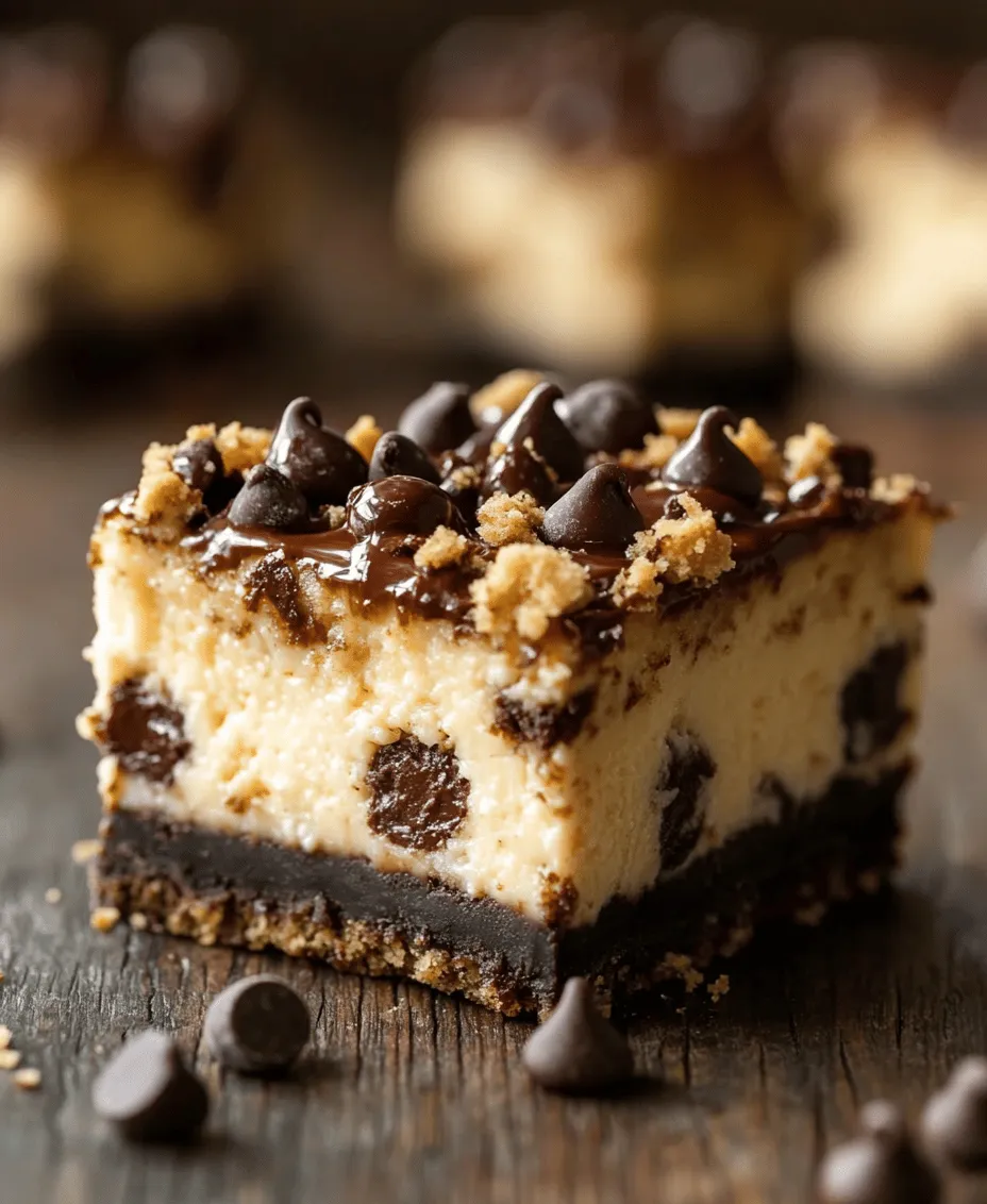 Creating Chocolate Chip Cookie Dough Cheesecake Bars requires a careful selection of ingredients that work harmoniously together. Each component—from the cookie dough layer to the cheesecake filling—plays a critical role in the overall taste and texture of the bars.