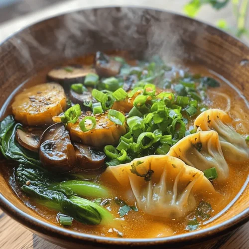 As the colder months set in, there’s nothing quite like a warm, comforting bowl of soup to soothe the soul. One recipe that embodies this cozy essence is the Cozy Potsticker Soup with Mushrooms & Bok Choy. This delightful dish combines the savory goodness of potstickers with the nourishing qualities of a hearty broth, making it an ideal choice for chilly evenings. Not only does it deliver on flavor, but it also provides the warmth and comfort we all crave when the temperatures drop.