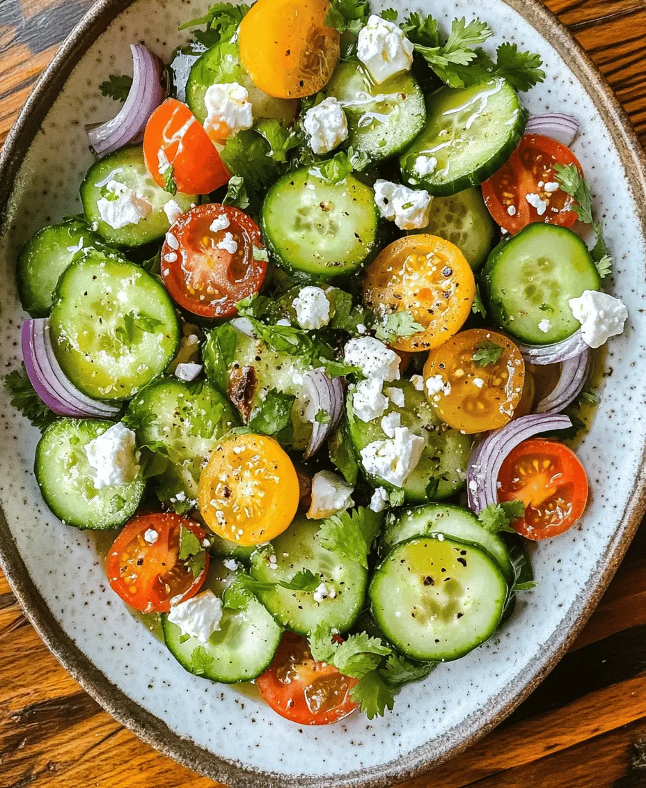 As the days grow warmer and summer approaches, a refreshing and vibrant salad can become the star of your dining table. Enter the Crisp Citrus Cucumber Salad—a medley of fresh ingredients that not only tantalizes the taste buds but also embodies the essence of seasonal eating. This salad is a celebration of flavors, combining the crispness of cucumbers with the zesty brightness of citrus, making it an ideal accompaniment to any meal or a light dish on its own.