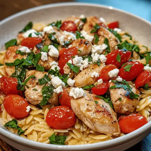 One Pot Greek Chicken Orzo is a delightful dish that not only tantalizes your taste buds but also transports you to the sun-soaked shores of Greece with every bite. This culinary gem combines tender chicken, perfectly cooked orzo pasta, and a medley of vibrant vegetables, all infused with the exquisite flavors of Greek herbs and spices. The dish is not just a feast for the palate; it holds cultural significance, representing the heart of Greek home cooking where meals are a communal affair, enjoyed with family and friends.