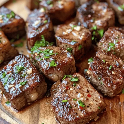 When it comes to quick, mouthwatering meals, Garlic Butter Steak Bites rank high on the list. This dish is not only fast to prepare but is also a guaranteed crowd-pleaser. Whether you're hosting a dinner party, enjoying a family meal, or cooking for yourself, these savory bites are perfect for any occasion. Imagine succulent pieces of steak, beautifully seared and bathed in a rich garlic butter sauce, garnished with fresh herbs. It's a dish that captivates the senses and satisfies the appetite.