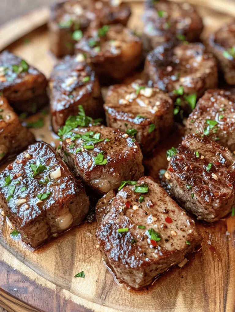 When it comes to quick, mouthwatering meals, Garlic Butter Steak Bites rank high on the list. This dish is not only fast to prepare but is also a guaranteed crowd-pleaser. Whether you're hosting a dinner party, enjoying a family meal, or cooking for yourself, these savory bites are perfect for any occasion. Imagine succulent pieces of steak, beautifully seared and bathed in a rich garlic butter sauce, garnished with fresh herbs. It's a dish that captivates the senses and satisfies the appetite.