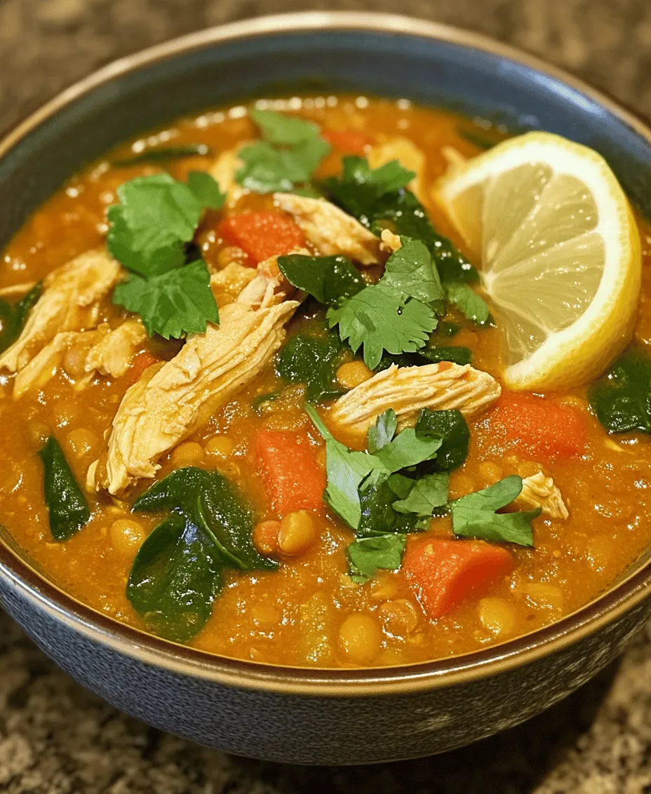 This cozy soup features red lentils as its star ingredient, accompanied by tender chicken and a variety of vegetables. Each component contributes not only to the flavor but also to the overall healthiness of the dish.