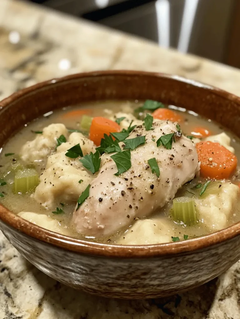 Chicken and dumplings is a dish that evokes feelings of warmth, nostalgia, and comfort. This beloved recipe has graced dining tables for generations, often serving as the centerpiece of family gatherings and cozy weeknight dinners. With its rich, hearty stew and fluffy dumplings, it embodies the essence of home cooking. The savory aroma that fills the kitchen as it simmers is enough to make anyone feel at home.