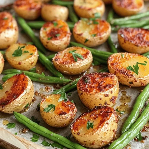 If you're looking for a delightful and easy-to-make side dish that elevates any meal, look no further than Zesty Roasted Ranch Potatoes & Green Beans. This recipe marries the creamy texture of baby potatoes with the crisp freshness of green beans, all enveloped in a zesty ranch seasoning that brings a punch of flavor to your plate. Whether you're serving it alongside grilled chicken, baked fish, or a hearty vegetarian dish, this side is sure to impress.