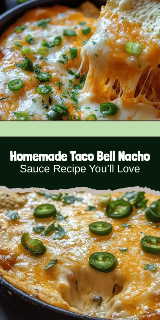 Indulge in the cheesy goodness of Taco Bell Nacho Sauce Melt right at home! This easy recipe combines shredded cheddar, creamy Monterey Jack, and tangy cream cheese, creating a rich dip that's perfect for nachos, tacos, or drizzling over any dish. Whether it's for game day or a cozy night in, this melted delight will elevate your snacks and meals. Get ready to enjoy your favorite fast-food flavor with a homemade twist! #NachoCheese #TacoBell #ComfortFood #Homemade #CheesyDelight #GameDaySnacks #FoodLovers