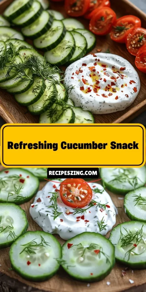 Beat the heat with this refreshing Cucumber Yogurt Dip! Perfect for summer gatherings or a healthy snack at home, this creamy dip combines crisp cucumbers, Greek yogurt, fresh herbs, and a hint of garlic. It's not just delicious; it's also packed with nutrients. Serve it with pita chips or fresh veggies for a light, flavorful treat. Easy to make and customizable to your taste! #CucumberDip #HealthySnack #SummerRecipes #YogurtDip #FreshHerbs #CookingAtHome