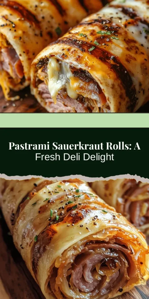 Discover the delicious blend of flavors in Pastrami & Sauerkraut Rolls—a modern twist on a deli classic! This easy recipe combines savory pastrami, tangy sauerkraut, and creamy Swiss cheese all wrapped in a wholesome whole wheat tortilla. Perfect for lunch or dinner, these rolls are a satisfying meal option bursting with nutrition and taste. Try them today and bring a taste of the deli to your kitchen! #Pastrami #Sauerkraut #HealthyEating #DeliClassic #TortillaWraps #QuickMeals #ComfortFood #Yummy #Foodie