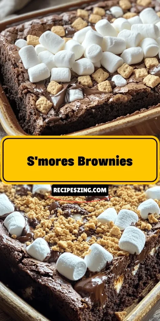 Indulge in the deliciousness of S'mores Brownies Delight, where fudgy brownies meet the classic flavors of campfire s'mores! This decadent treat combines rich chocolate, gooey marshmallows, and crunchy graham crackers for an unforgettable dessert. Perfect for gatherings or cozy nights in, it's easy to make and even more satisfying to share. Try this recipe today and enjoy sweet memories with every bite! #Smores #Brownies #DessertIdeas #BakingFun #SweetTreats #ChocolateLovers #HomemadeDesserts #Indulgence