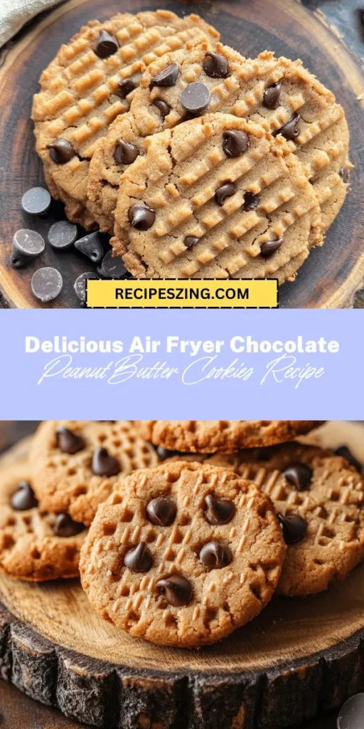 Craving something sweet but looking for a healthier option? Try these delightful Air Fryer Chocolate Peanut Butter Cookies! With their perfect balance of rich chocolate and creamy peanut butter, every bite is a treat. These cookies are quick and easy to make, ideal for busy bakers. Enjoy the crispy exterior and soft, tender center—all with less oil than traditional baking! Perfect for any occasion! #AirFryerCookies #ChocolatePeanutButter #HealthyTreats #BakingDelights #GuiltFreeIndulgence