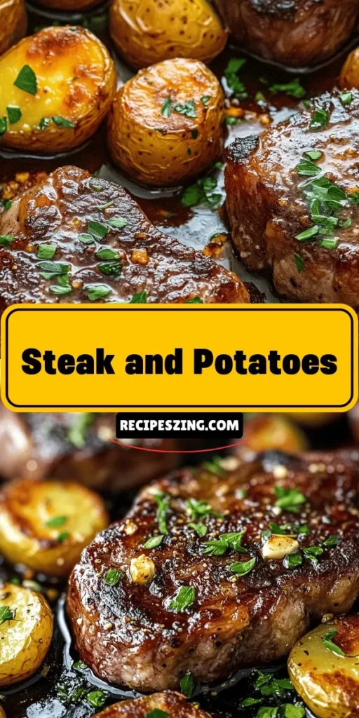 Looking to elevate your dinner experience? Discover how to make Sizzling Steak & Herb-Infused Potatoes, a delicious combination of perfectly cooked ribeye steak and herb-roasted Yukon Gold potatoes. This recipe celebrates robust flavors and quality ingredients, guiding you through each step for a restaurant-quality meal at home. Impress family and friends with this comforting yet elegant dish. #SteakDinner #HomeCooking #RecipeIdeas #GourmetCooking #YukonGoldPotatoes #ComfortFood #FoodieFun