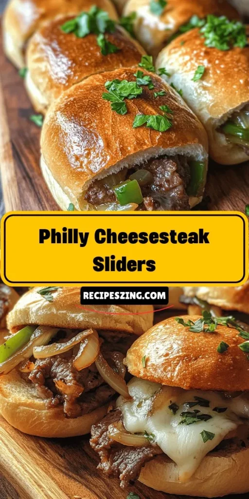 Discover the irresistible Philly cheesesteak sliders, an exciting twist on the classic favorite! These mouthwatering bites combine tender ribeye steak, caramelized veggies, and gooey cheese, all nestled in soft sweet rolls. Perfect for parties or cozy dinners, this easy recipe captures all the iconic flavors of the traditional cheesesteak in a fun, shareable form. Elevate your next gathering with this delicious treat! #PhillyCheesesteak #Sliders #DeliciousRecipes #GameDayEats #Foodie