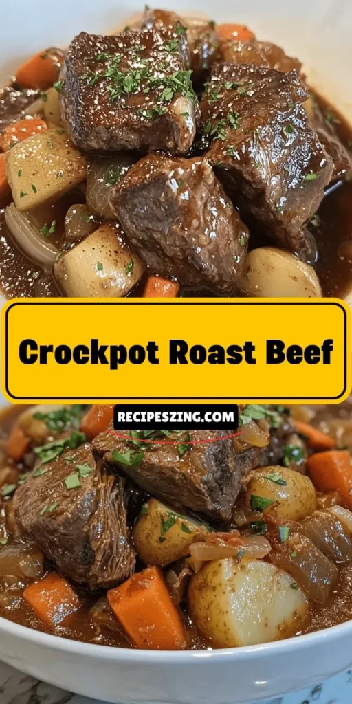 Experience the comfort of slow-cooked goodness with this Rustic Crockpot Roast Beef recipe. Perfect for family dinners or gatherings, this dish is packed with rich flavors and melt-in-your-mouth tenderness. With minimal prep and the crockpot doing the work, you can enjoy mouthwatering aromas filling your home. Serve it alongside creamy mashed potatoes or roasted veggies for the ultimate hearty meal. #SlowCooked #CrockpotRecipes #RoastBeef #ComfortFood #FamilyDinner #EasyCooking #HomeCooking #Foodie