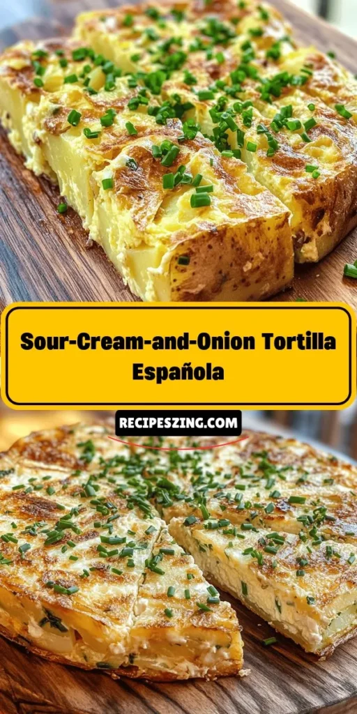 Discover a delicious twist on a Spanish classic with Sour-Cream-and-Onion Tortilla Española! This flavorful take on the traditional Spanish omelet combines creamy sour cream and sweet, caramelized onions with the classic potatoes and eggs. Perfect for breakfast, lunch, or tapas, this dish brings comfort and gourmet flair to your table. Experience the rich flavors and embrace the essence of Spanish cuisine! #TortillaEspañola #SpanishOmelet #ComfortFood #RecipeIdeas #CulinaryTradition