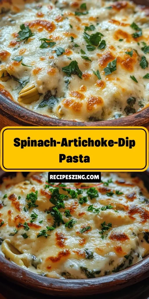 Savor the creamy comfort of Spinach-Artichoke-Dip Pasta—a delightful twist on a classic appetizer. This dish combines the rich flavors of spinach-artichoke dip with hearty pasta, perfect for family dinners or gatherings. Learn about key ingredients, preparation tips, and customization ideas to suit your dietary needs. Enjoy a recipe that’s both indulgent and nutritious! #Pasta #ComfortFood #SpinachArtichoke #Recipe #Foodie #HealthyEating #DinnerIdeas #CreamyPasta