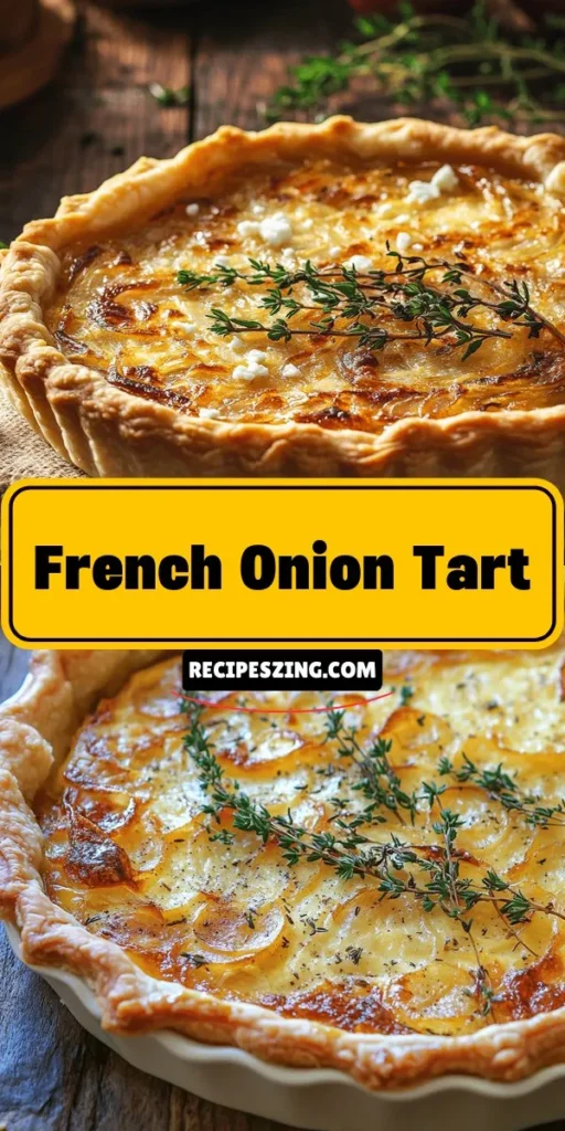 Embark on a culinary journey with this Savory French Onion Tart Delight! Experience the perfect blend of flaky puff pastry, sweet caramelized onions, and melty Gruyère and goat cheese. Ideal for any gathering or cozy meal, this dish captures the heart of French cuisine. Discover the joy of cooking and impress your guests with this comforting yet sophisticated tart. Give it a try today and savor every bite! #FrenchCuisine #OnionTart #ComfortFood #CookingAtHome #Foodie