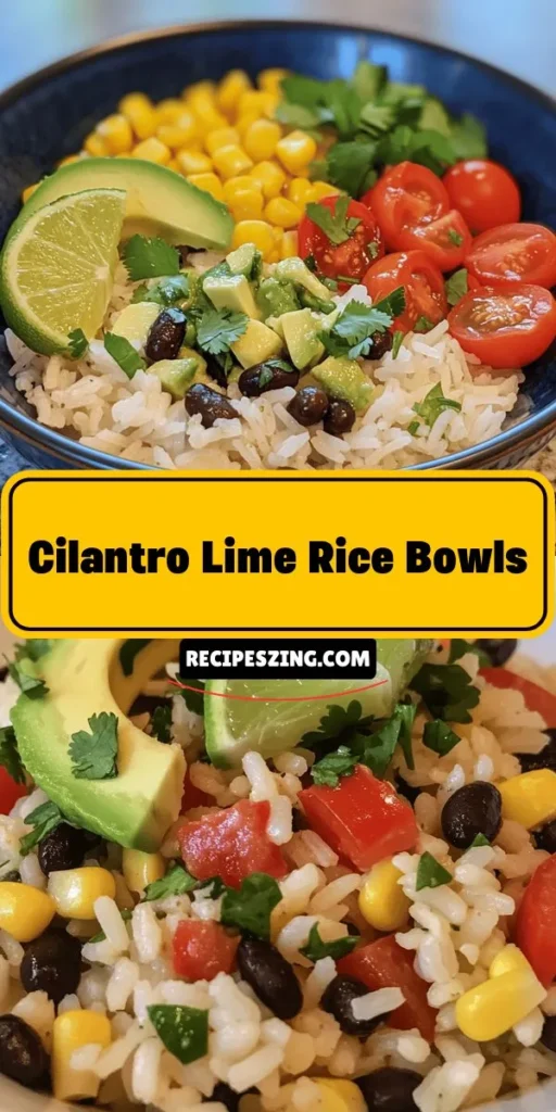 Dive into a flavorful culinary adventure with Zesty Cilantro Lime Rice Bowls! This vibrant dish combines fragrant jasmine rice with fresh cilantro and zesty lime, creating a delightful explosion of taste. Packed with colorful vegetables and protein-rich toppings, it caters to everyone, from vegans to meat-lovers. Learn how to customize your bowl with a variety of toppings, herbs, and spices for a healthy and nourishing meal. #RiceBowls #HealthyEating #CilantroLime #MealPrep #Foodie #VeganOptions #HealthyRecipes #CustomizeYourMeal